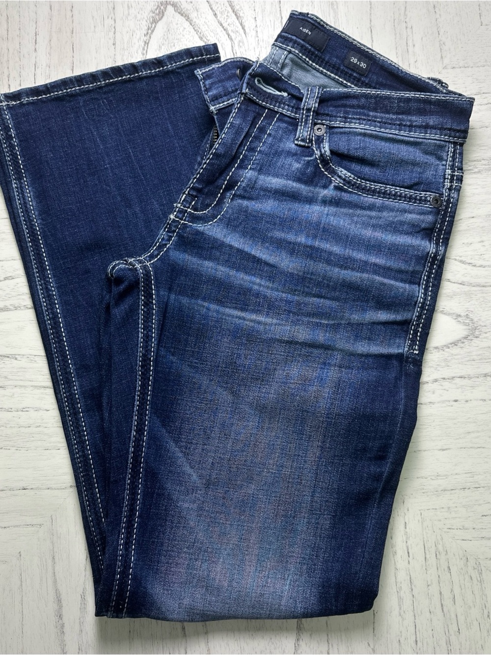 BKE Men’s Aiden Dark Blue Stretch Denim Boot Jeans